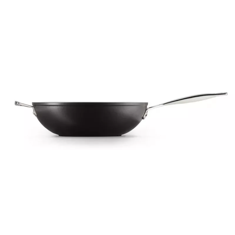 Le Creuset Toughened Non-Stick Wok 30 cm schwarz/silber