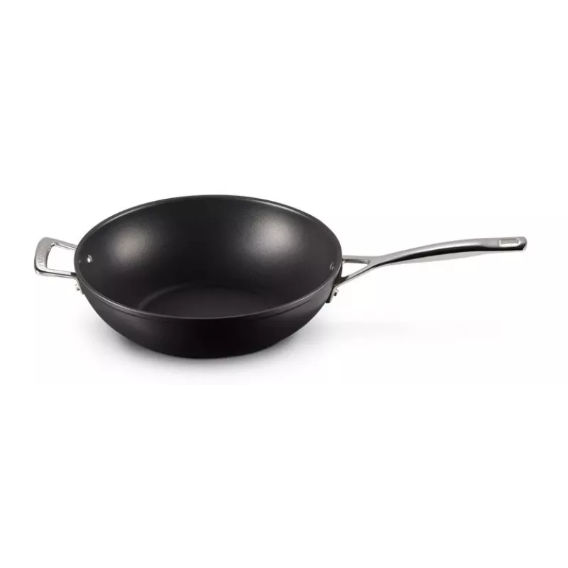 Le Creuset Toughened Non-Stick Wok 30 cm schwarz/silber