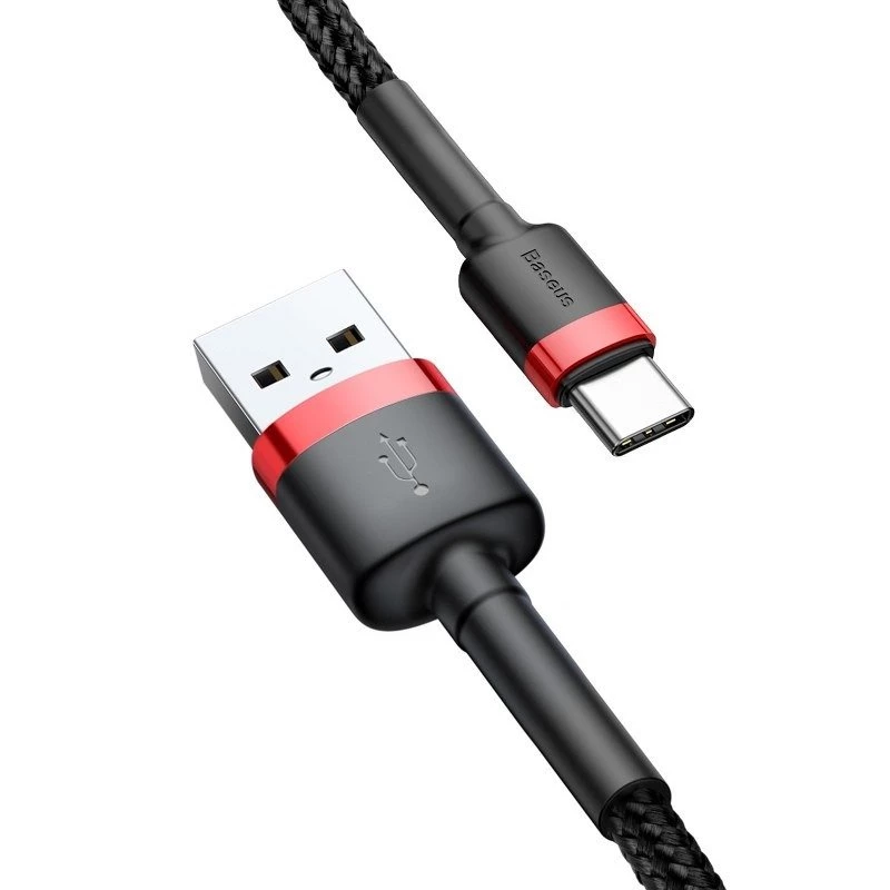 Baseus Cafule USB-C-Kabel 2 A 3 m (Schwarz+Rot)