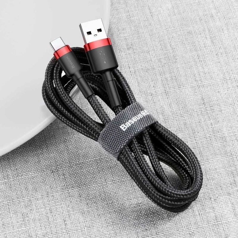 Baseus Cafule USB-C-Kabel 2 A 3 m (Schwarz+Rot)