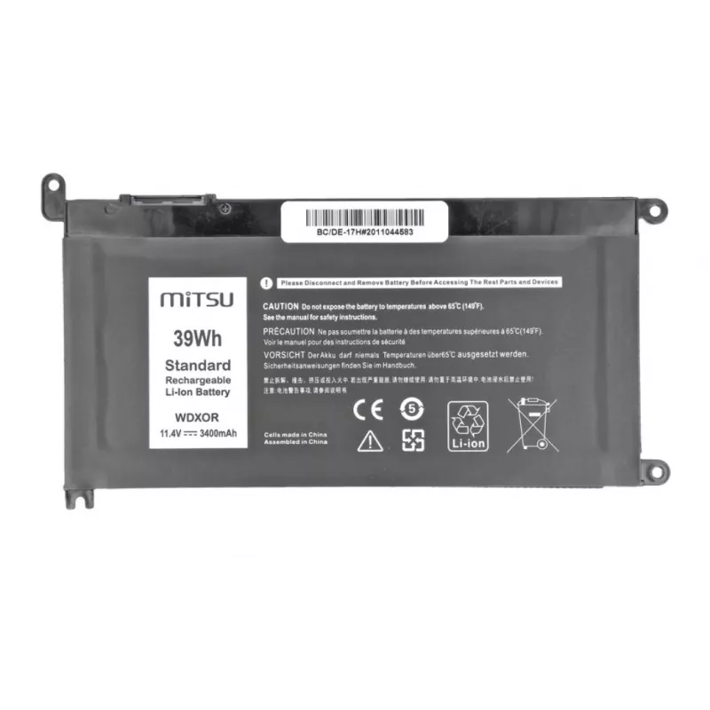 Akku für DELL Vostro 14 (5468), Inspiron 15 (5568), 3400 mAh (39Wh), 11,4 Volt