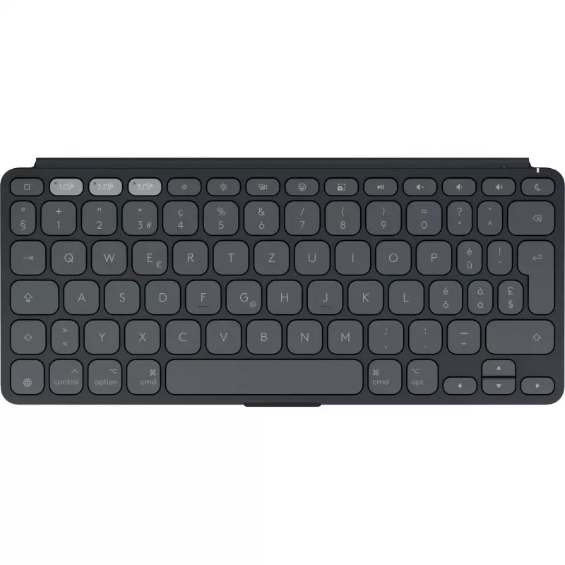 Logitech Keys-To-Go 2 für iPad – Tastatur – integrierte Abdeckung – Kabellos – Bluetooth LE – QWERTZ – Schweizer Layout – Graphite (920-013008)