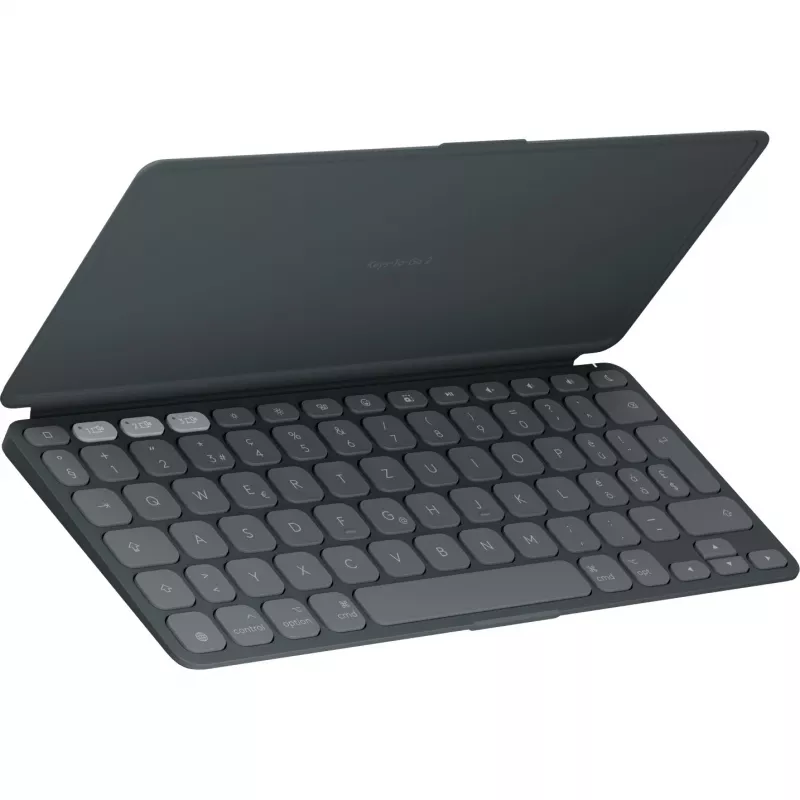 Logitech Keys-To-Go 2 für iPad – Tastatur – integrierte Abdeckung – Kabellos – Bluetooth LE – QWERTZ – Schweizer Layout – Graphite (920-013008)