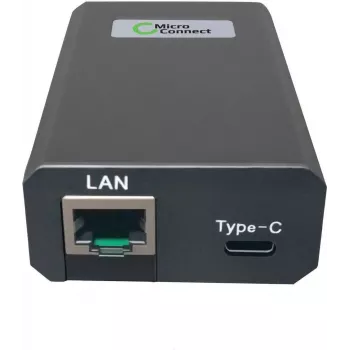 Microconnect POEINJ-25W-USBC - Gigabit Ethernet - 1000 Mbit/s - IEEE 802.3,IEEE 802.3ab,IEEE 802.3u - Cat5,Cat5e,Cat6,Cat6a - 100 m - Schwarz (POEINJ-25W-USBC)