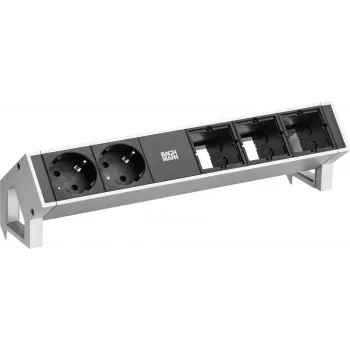 BACHMANN DESK2 2xCEE7/3 3xABD Edelstahl lackiert (902.4860)