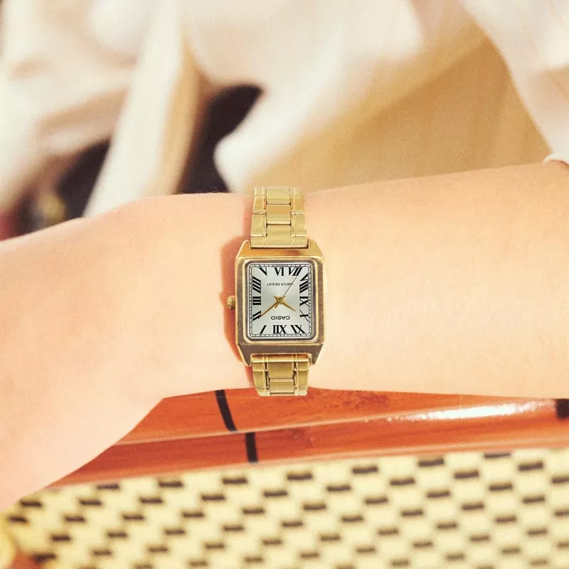 CASIO LTP-V007G-9BUDF Damen analoguhr, gold
