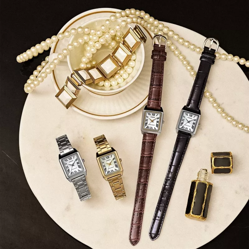 CASIO LTP-V007G-9BUDF Damen analoguhr, gold