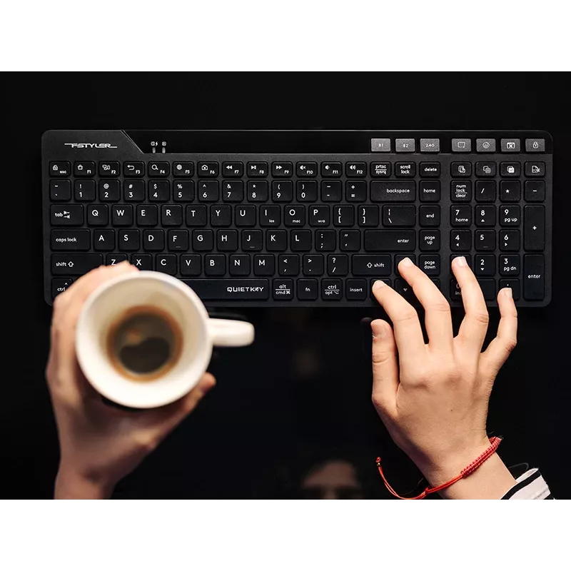 A4Tech Fstyler FBK27C kabellose mechanische Gaming-Tastatur, schwarz