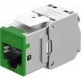 Goobay Keystone-Module RJ45 CAT 6A, STP, schlank, Grün (77945)