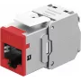 Goobay Keystone-Module RJ45 CAT 6A, STP, schlank, Rot (77948)