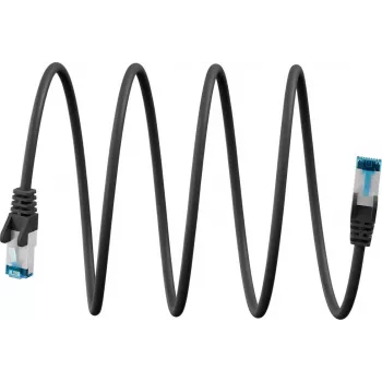 Goobay Ultra-Flexibles CAT 6A Patchkabel S/FTP (PiMF), schwarz (79249)