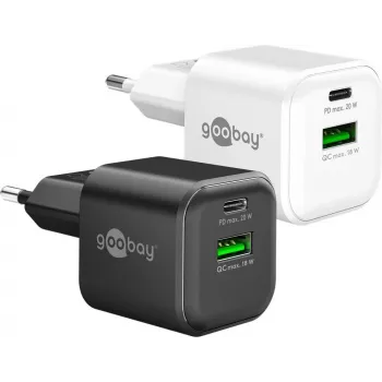 Goobay 20 W USB-C PD GaN Dual-Fast Charger Nano schwarz (79620)