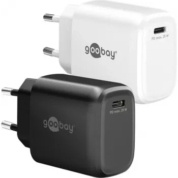 Goobay 25 W USB-C PD GaN Schnellladegerät Weiß (79623)