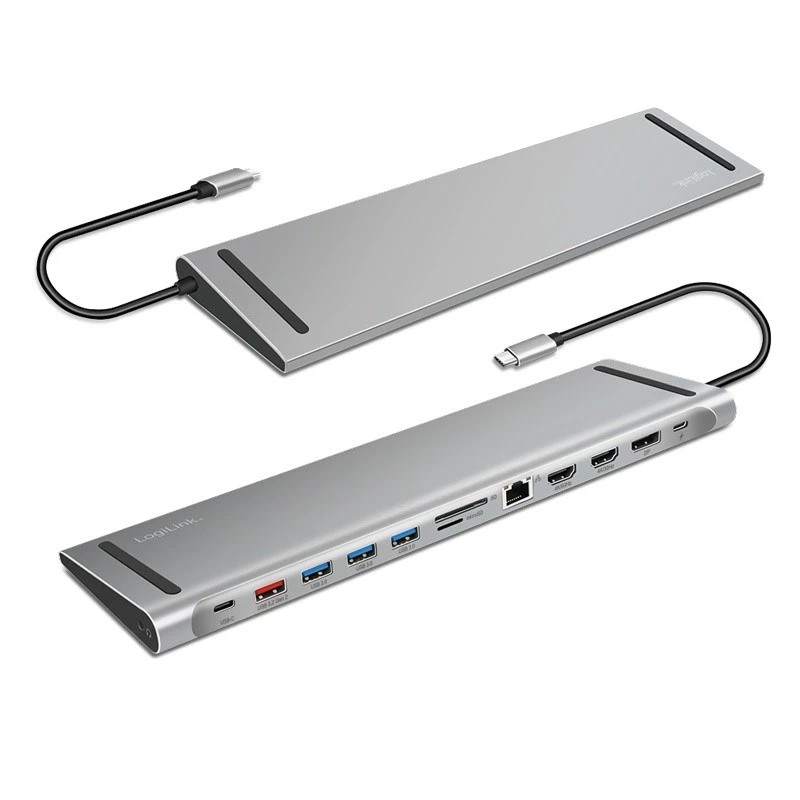 USB3.2 Dockingstation USB-C, 12 Ports, PD