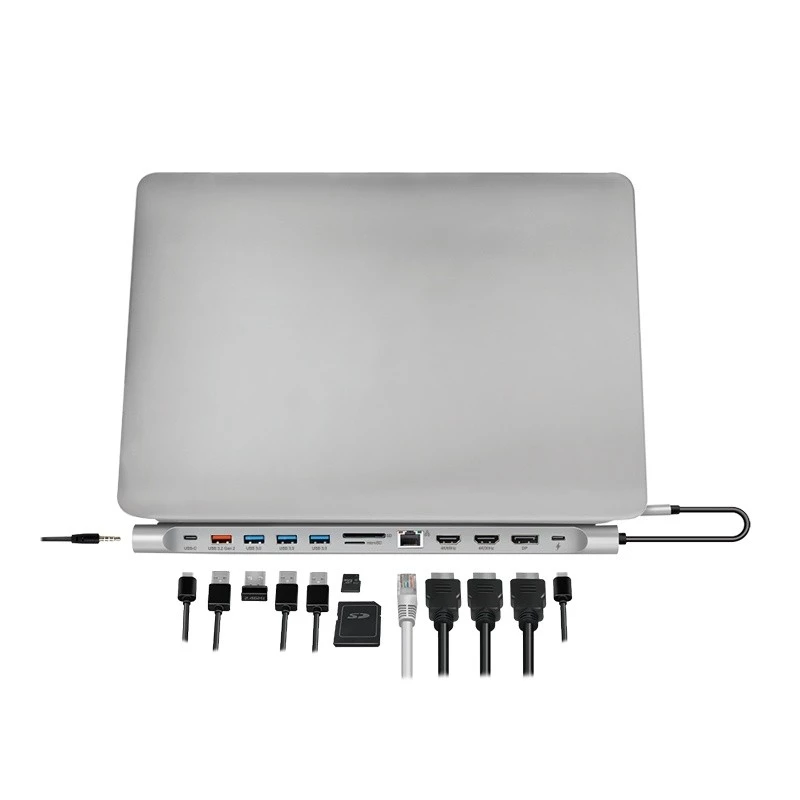 USB3.2 Dockingstation USB-C, 12 Ports, PD