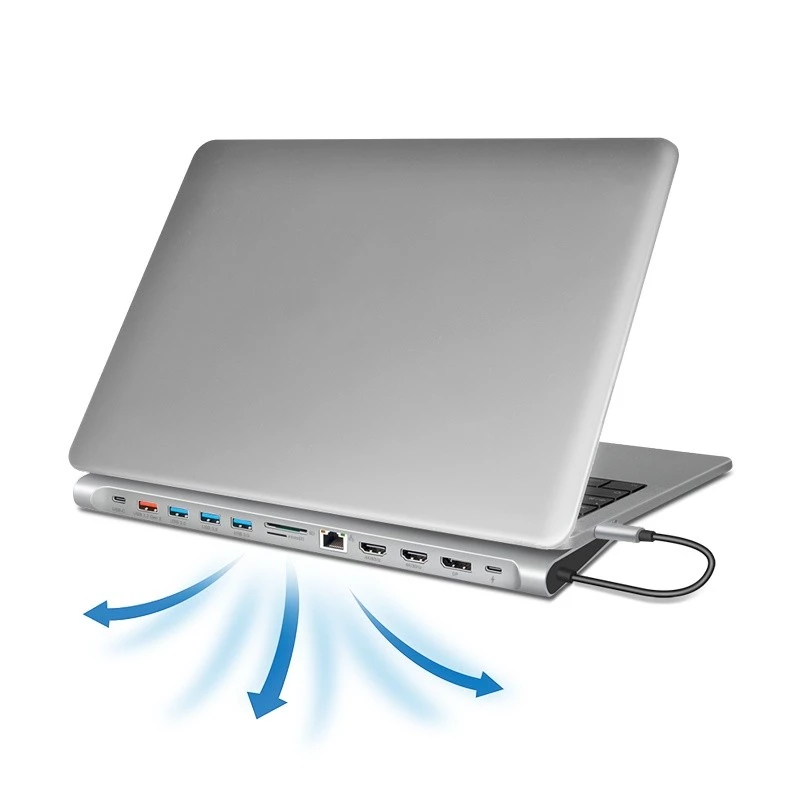 USB3.2 Dockingstation USB-C, 12 Ports, PD