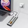 Hub USB3.2 Gen1 10 Ports USB-A/C, Ein-/Ausschalter