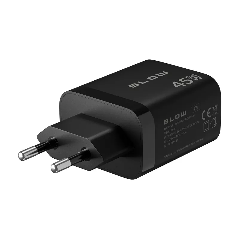 Wandladegerät USB-A USB-C PD 45W + Kabel