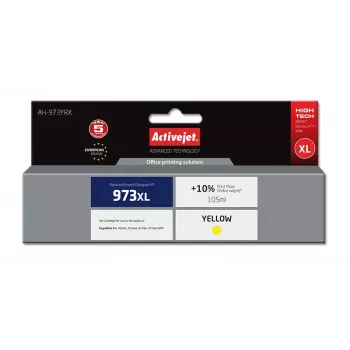 Activejet AH-973YRX Tinte (Ersatz für HP 973XL F6T83AE; Premium; 105 ml; gelb)