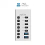 Hub USB 3.2 Gen1 7 Ports USB-A/C, Ein-/Ausschalter
