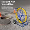 Extralink Kabelziehstrumpf Pilot 10 mm 150 m Glasfaser FRP, d. 10 mm, l. 150 m, gelb