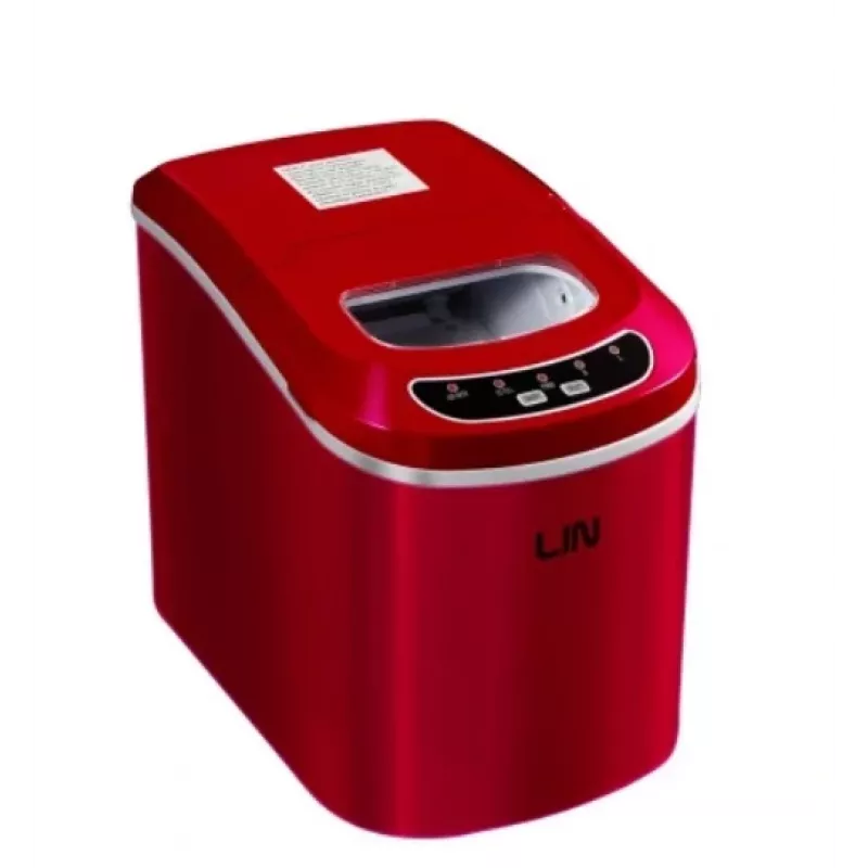 Tragbarer Eiswürfelbereiter LIN ICE PRO-R12 rot