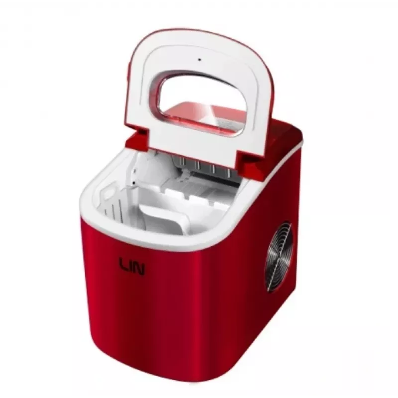 Tragbarer Eiswürfelbereiter LIN ICE PRO-R12 rot