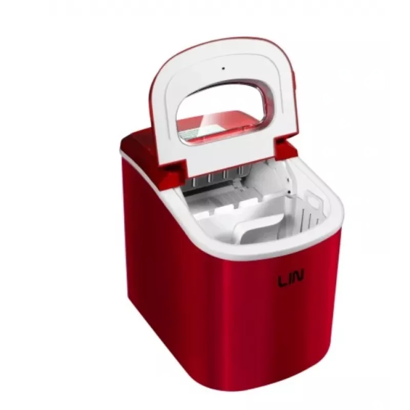 Tragbarer Eiswürfelbereiter LIN ICE PRO-R12 rot