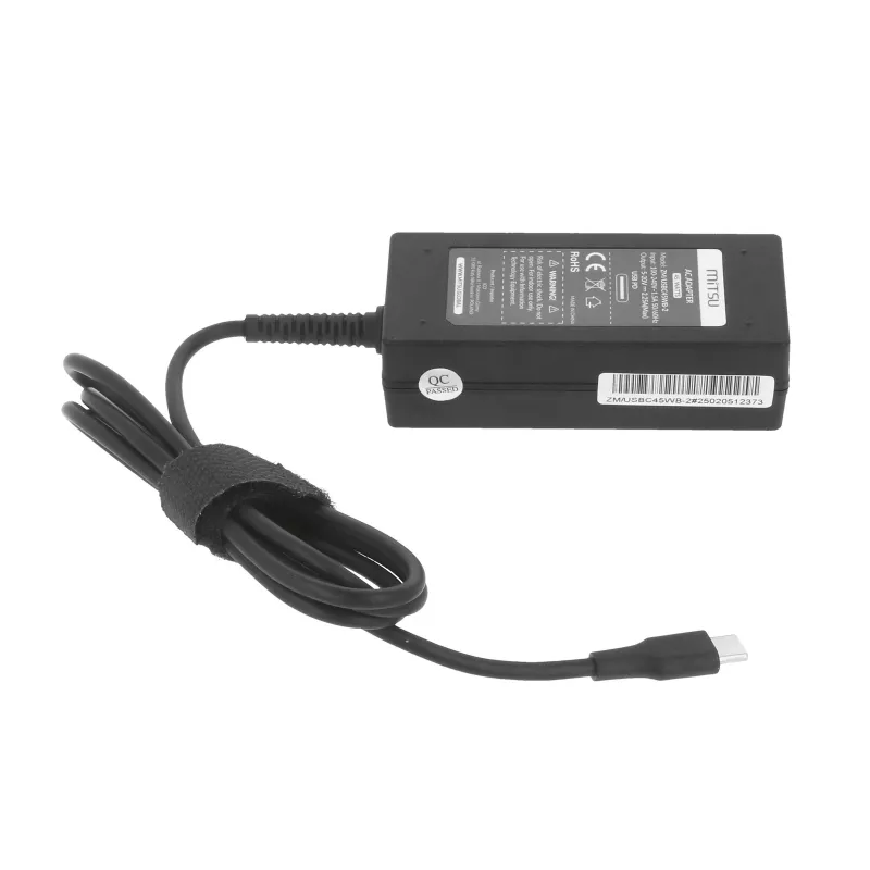 Laptop-Netzteil 45W USB-C 5V-9V-12V-15V/3A, 20V/2,25A PD