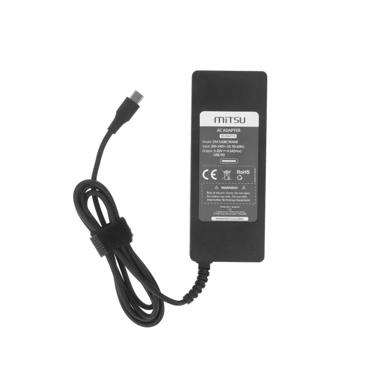Laptop-Netzteil 90W USB-C 5V-9V-12V-15V/3A, 20V/4.5A PD