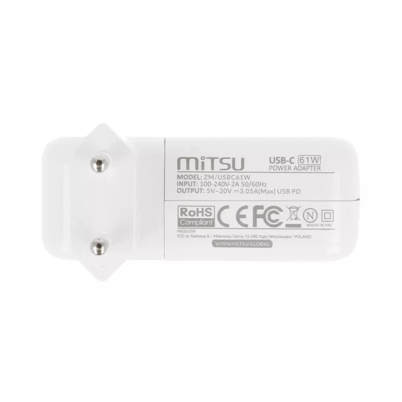 Laptop-Netzteil 61W USB-C 5V-9V-12V-15V-20V-20,3V/3A PD