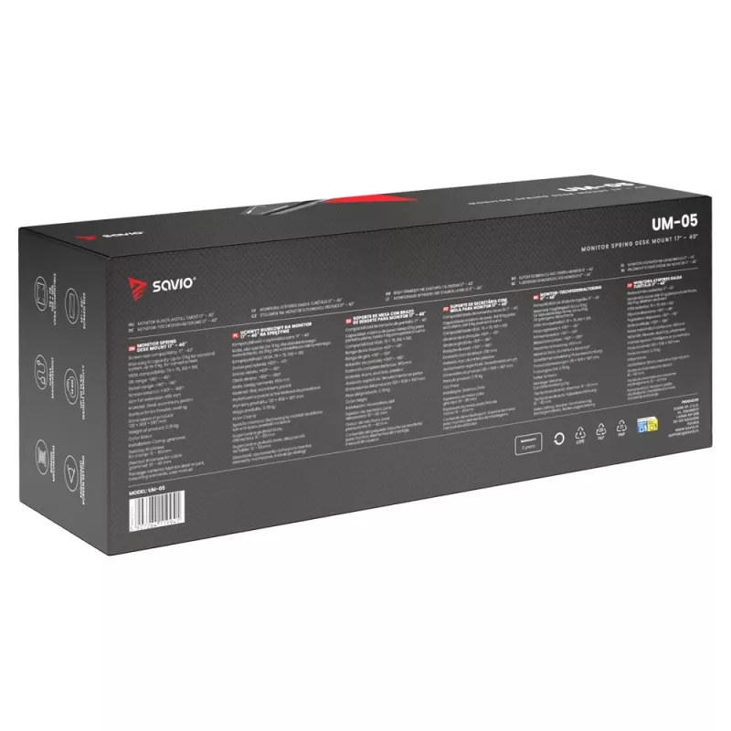 Savio UM-05 Anzeige Schwarz