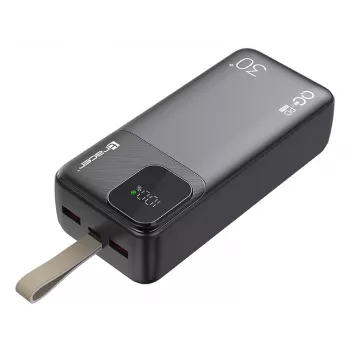 Tracer 47824 Prime-V3 30000mAh QC22.5W+PD20W Power Bank, Schwarz