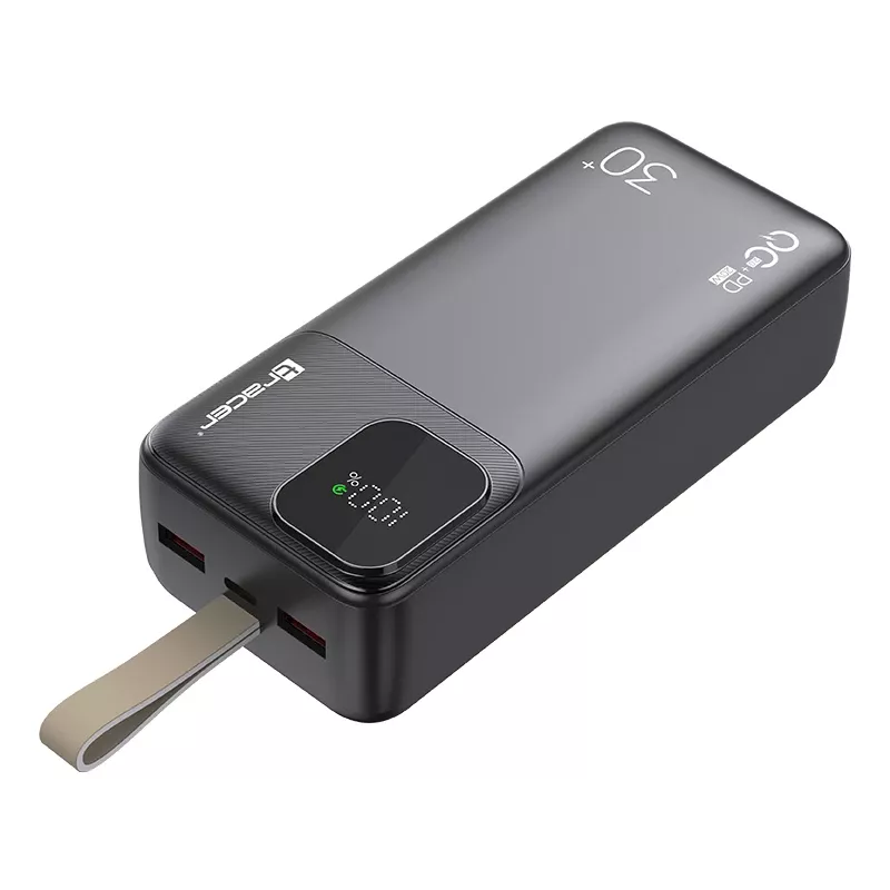 Tracer 47824 Prime-V3 30000mAh QC22.5W+PD20W Power Bank, Schwarz