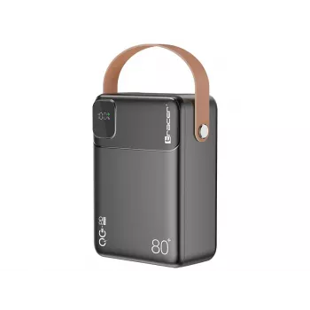Tracer 47826 Prime-V8 80000mAh QC22.5W+PD20W Powerbank, Schwarz