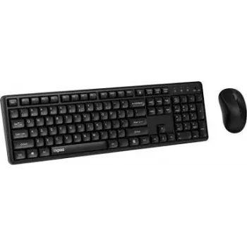 Rapoo 8150M Silent Multi-Mode Tastatur-Maus-Set QWERTZ DE Wireless Schwarz