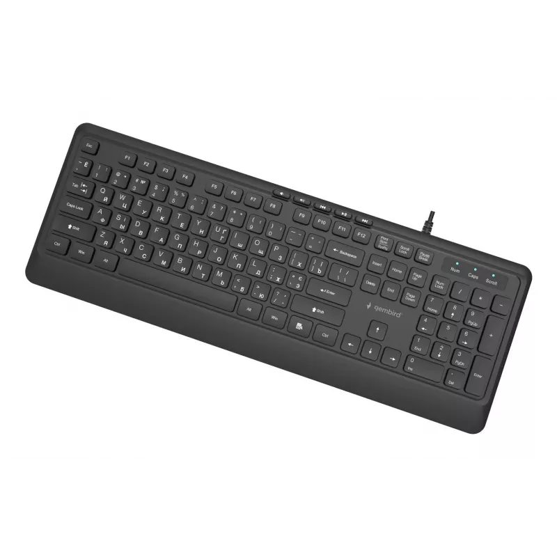Tastatur Multimedia USB CYRILL/SCHWARZ KB-MCH-05-CYRL Gembird