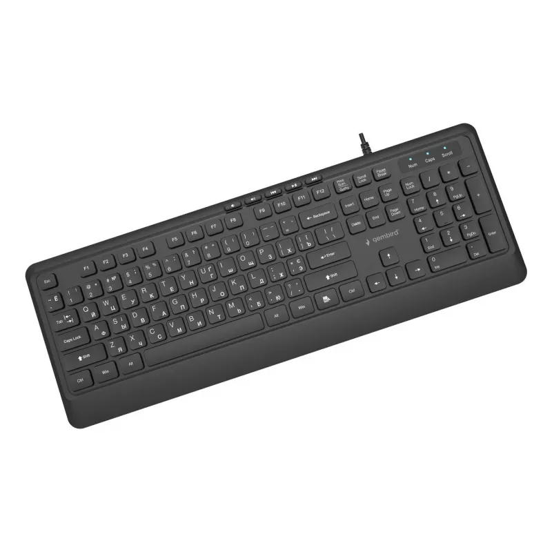 Tastatur Multimedia USB CYRILL/SCHWARZ KB-MCH-05-CYRL Gembird