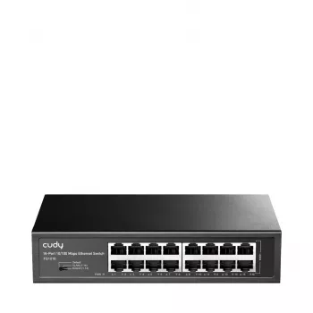 Cudy FS1016 Netzwerk-Switch Fast Ethernet (10/100) Schwarz