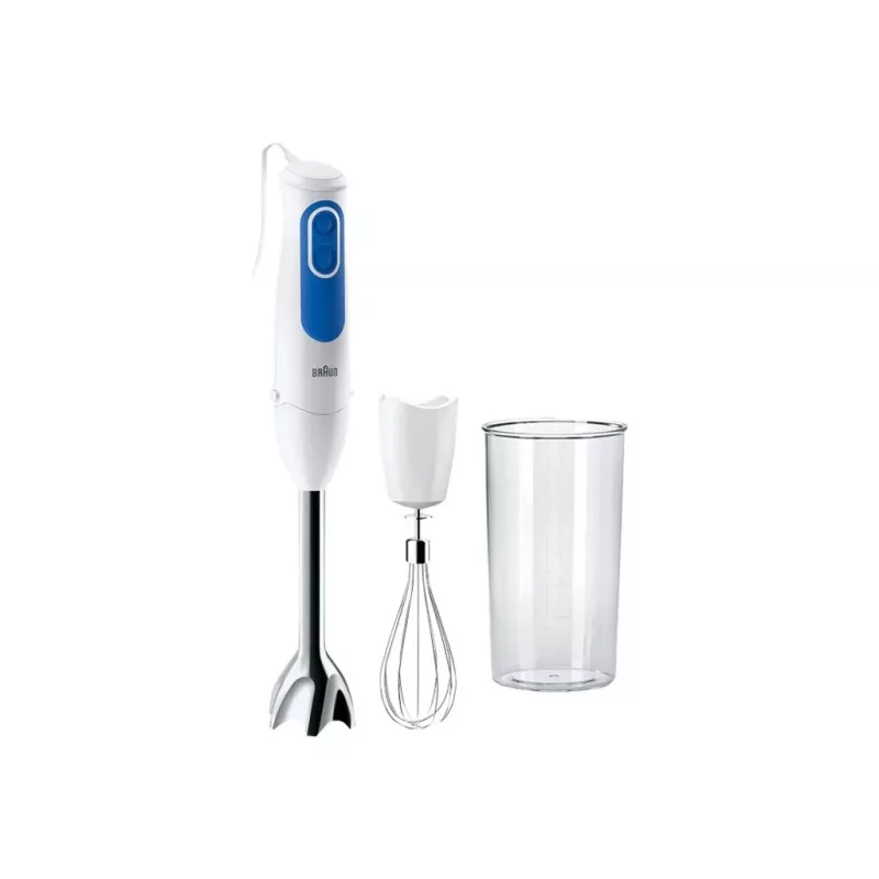 Braun | Stabmixer | MQ 3005 Pürierstab | Stabmixer | 700 W | Anzahl Geschwindigkeitsstufen 2 | Weiß/Blau