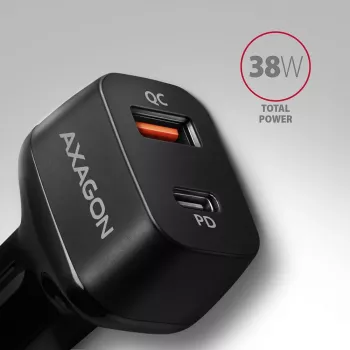 AXAGON PWC-PQ38 38W Autoladegerät 2x Port USB-A+C