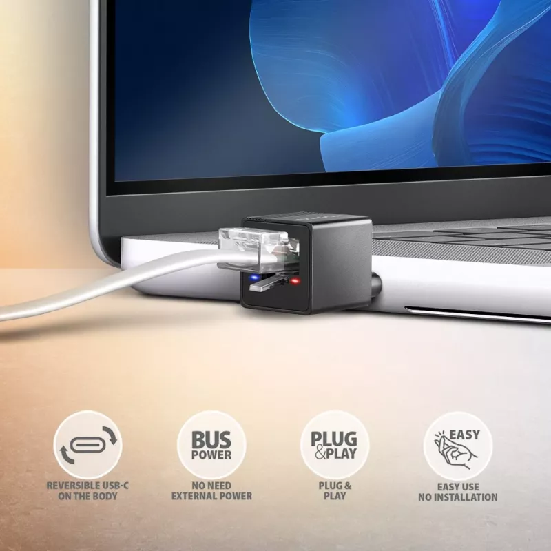 ADE-MINIC USB-A 3.2 Gen 1 MINI LAN-Adapter 1Gbi