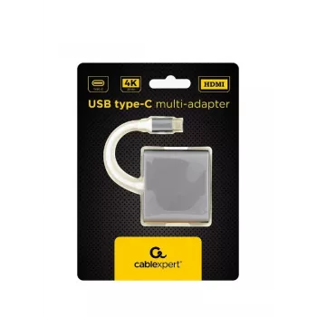 Gembird A-CM-HDMIF-02-SG USB-Grafikadapter 3840 x 2160 Pixel Grau