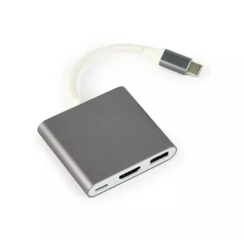 Gembird A-CM-HDMIF-02-SG USB-Grafikadapter 3840 x 2160 Pixel Grau