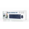 Gembird KBS-WCH-03 kabelloses Tastatur-Maus-Set, schwarz