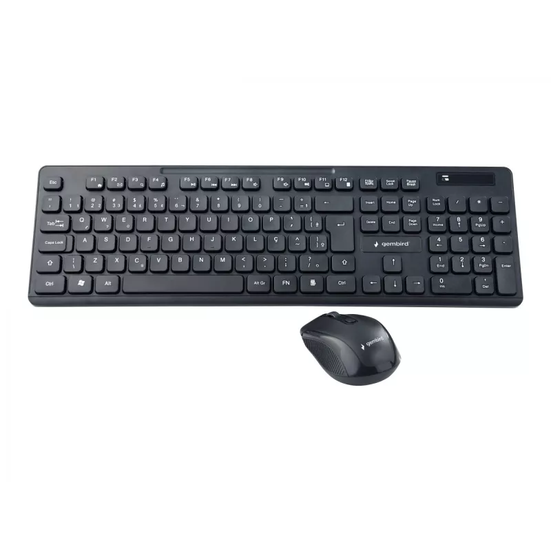 Gembird KBS-WCH-03 kabelloses Tastatur-Maus-Set, schwarz