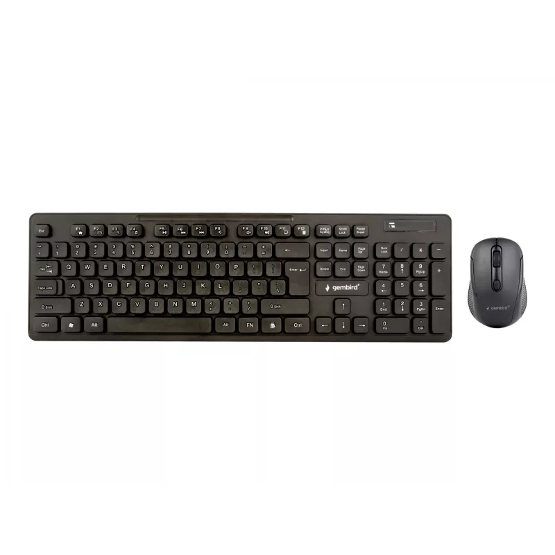 Gembird KBS-WCH-03 kabelloses Tastatur-Maus-Set, schwarz