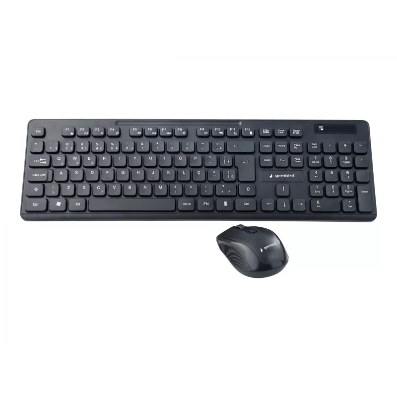 Gembird KBS-WCH-03 kabelloses Tastatur-Maus-Set, schwarz