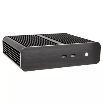 Akasa Euler S Lüfterloses Thin-Mini-ITX-Gehäuse, OEM – schwarz