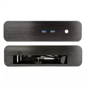 Akasa Euler S Lüfterloses Thin-Mini-ITX-Gehäuse, OEM – schwarz